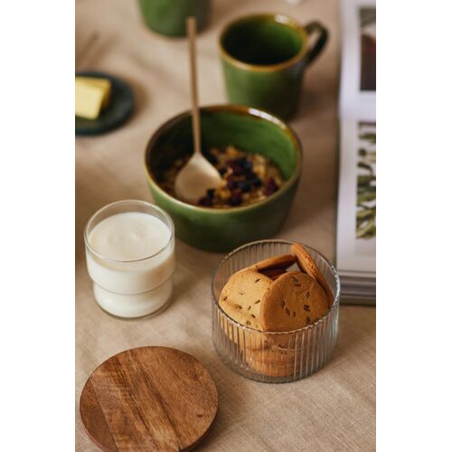 Fleck, Set of 3 Fluted Glass Storage Jars 6 Fleck, Set of 3 Fluted Glass Storage Jars
