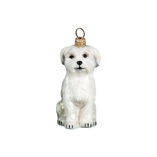 Maltese Ornament, White 1 Maltese Ornament, White