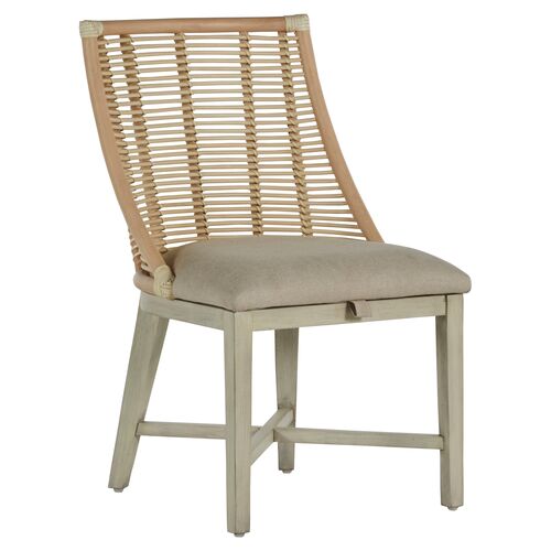Hamlet Rattan Dining Chair, Sesame White 1 Hamlet Rattan Dining Chair, Sesame White