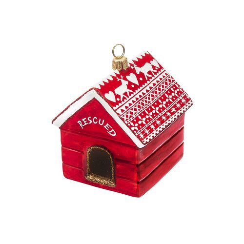 Doghouse Ornament, Red 1 Doghouse Ornament, Red