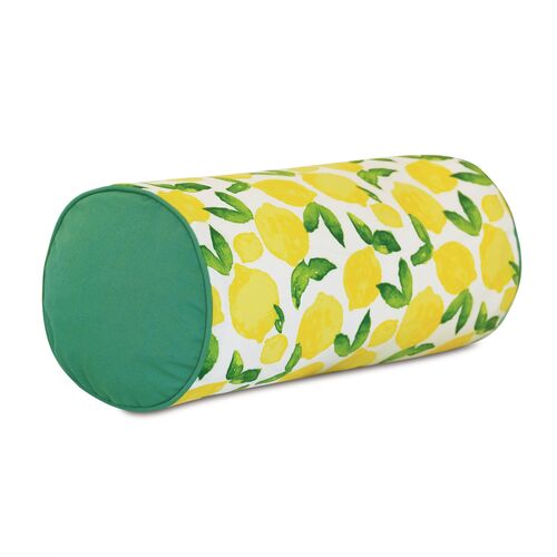 Benita Bolster Outdoor Pillow, Lemons