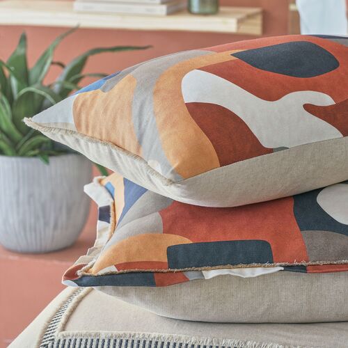 Davy Abstract Lumbar Pillow, Multi Desert 4 Davy Abstract Lumbar Pillow, Multi Desert