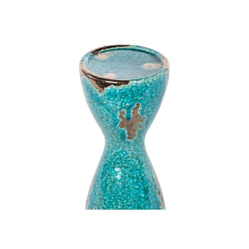 17" Globe Candlestick, Teal/Bronze 2 17" Globe Candlestick, Teal/Bronze