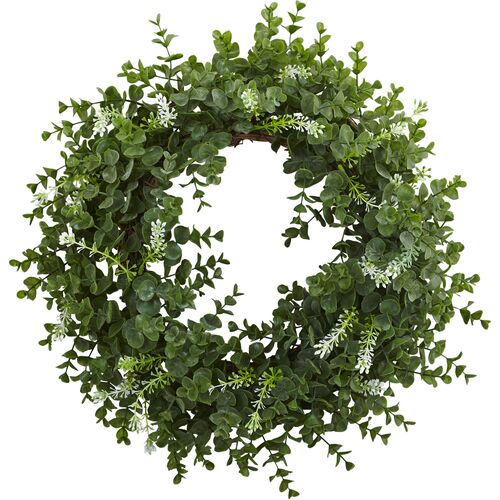 18" Faux Eucalyptus Wreath