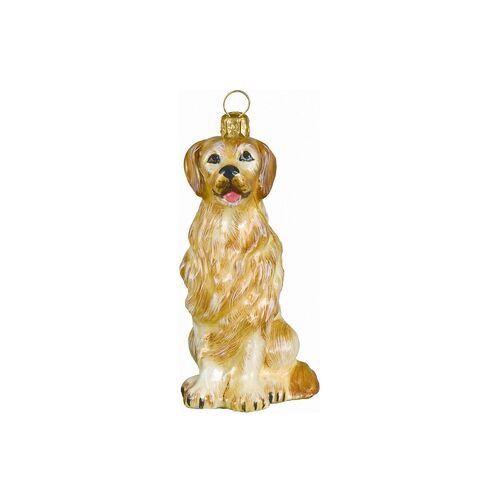 Golden Retriever Ornament, Yellow/White 1 Golden Retriever Ornament, Yellow/White
