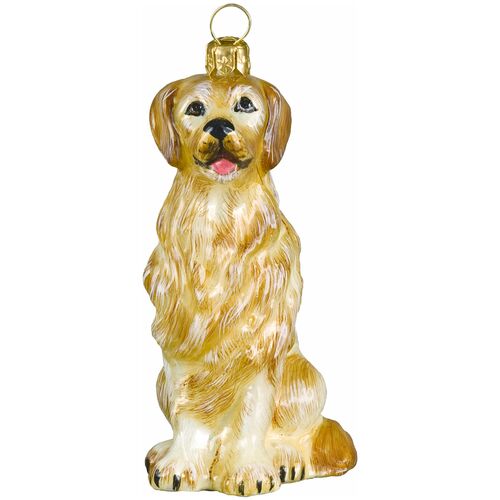 Golden Retriever Ornament, Yellow/White 2 Golden Retriever Ornament, Yellow/White