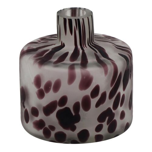 Inkdrop Glass Novelty Vase, Purple 3 Inkdrop Glass Novelty Vase, Purple
