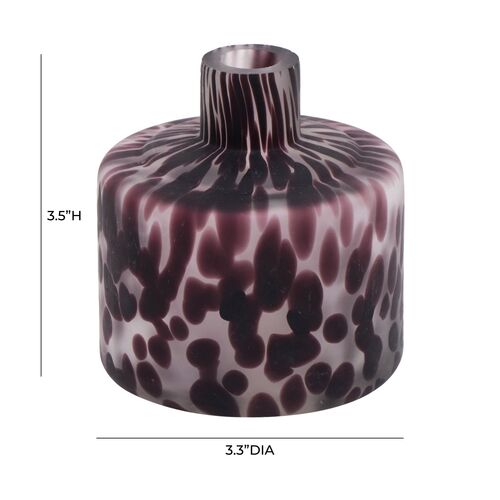 Inkdrop Glass Novelty Vase, Purple 4 Inkdrop Glass Novelty Vase, Purple