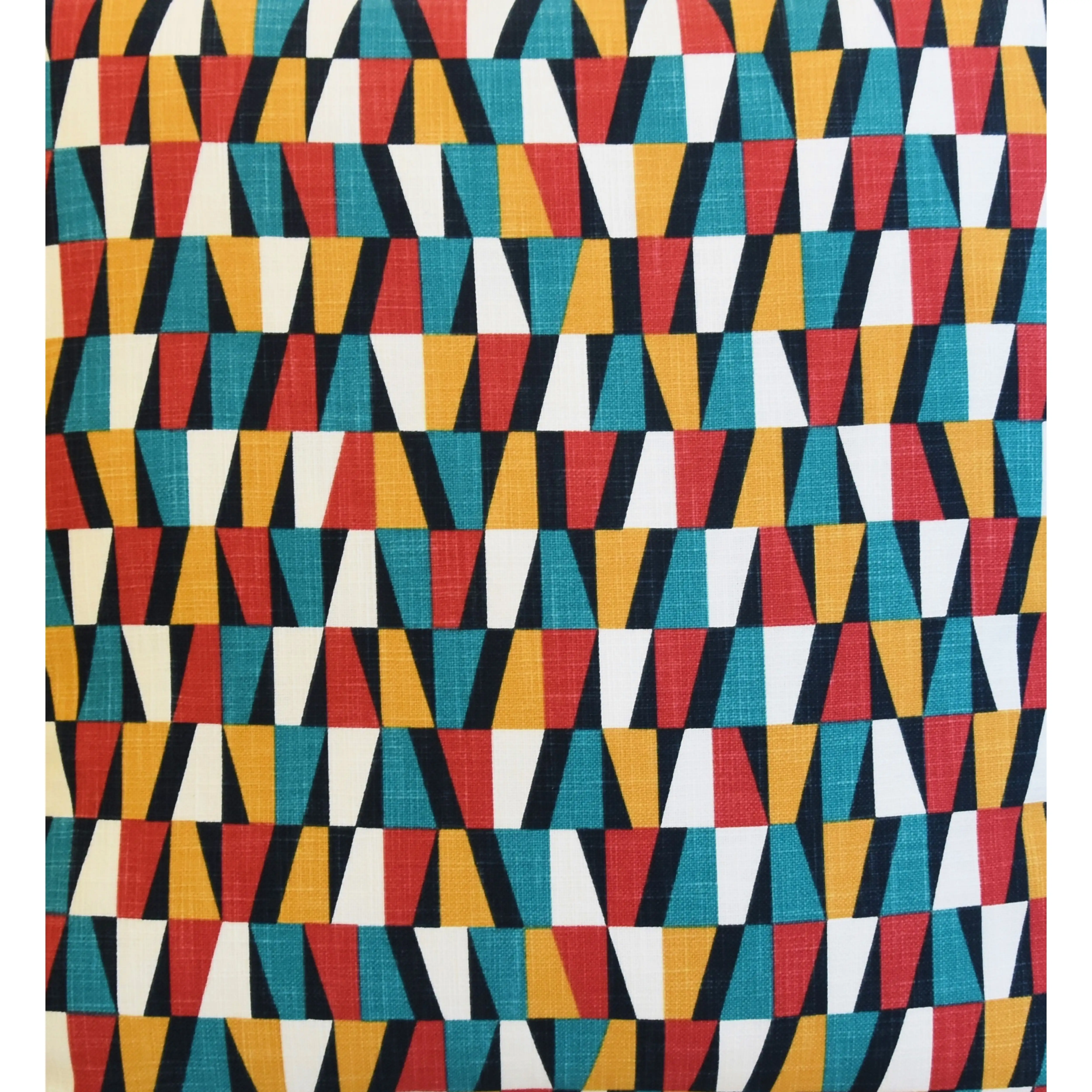 Geometric Teal/Red/Gold Pillows, Pair 6 Geometric Teal/Red/Gold Pillows, Pair