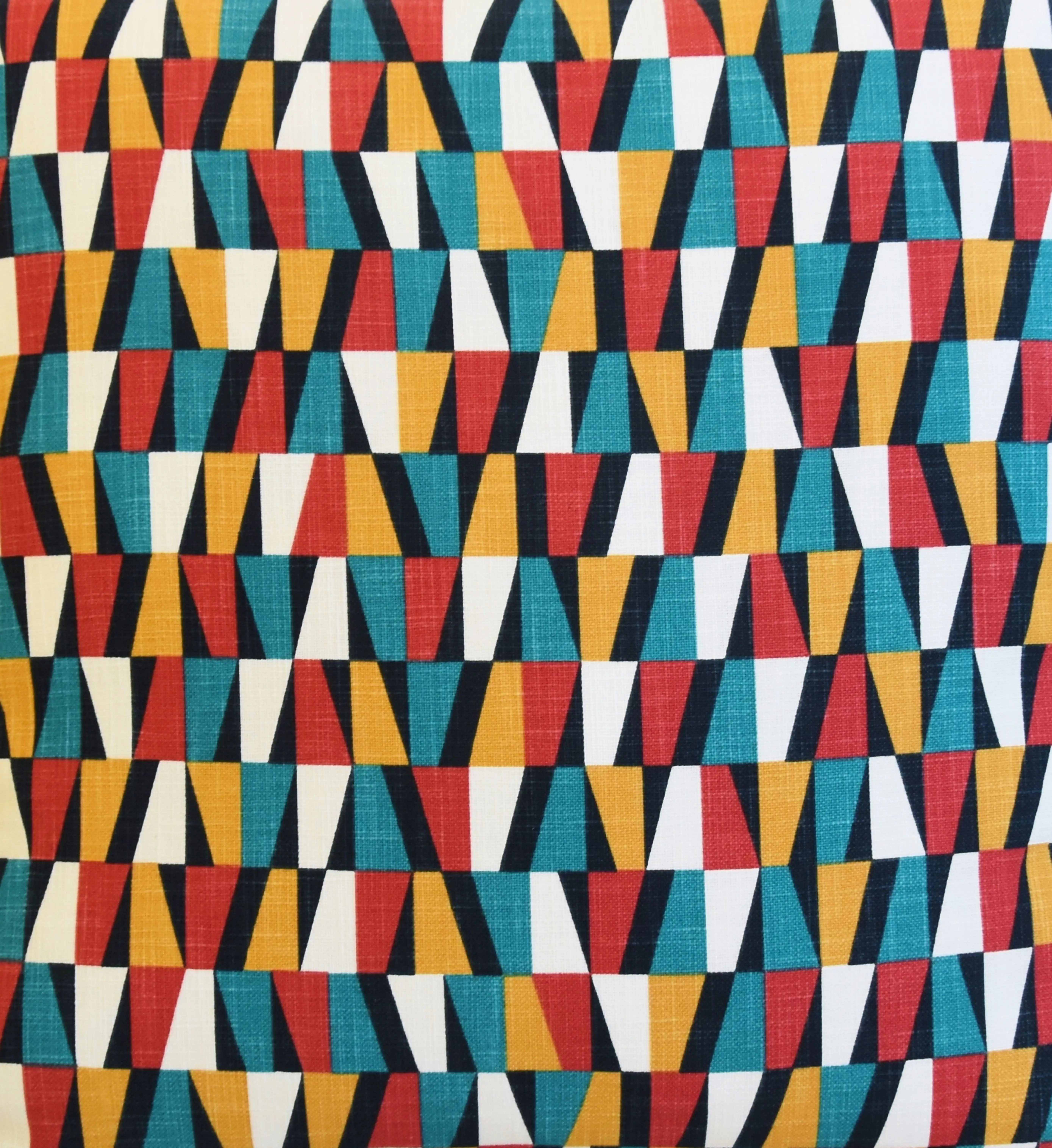 Geometric Teal/Red/Gold/ White Pillow 4 Geometric Teal/Red/Gold/ White Pillow