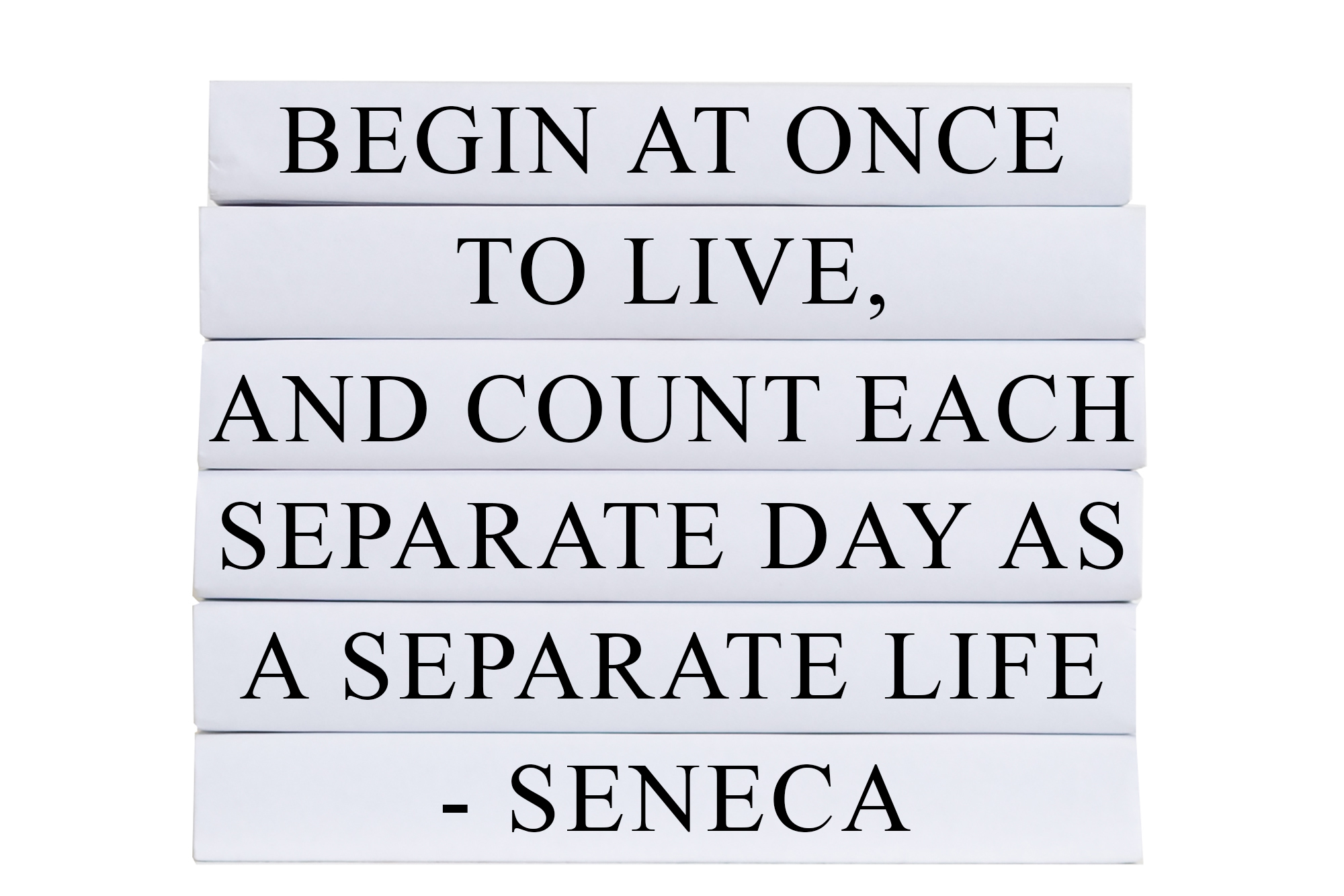 "Separate Life" Decorative Quote Book Stack
