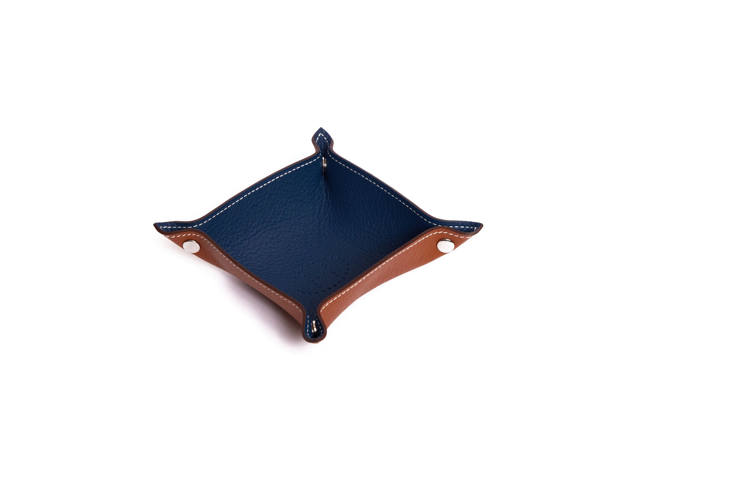 Hermes Blue and Brown Catch All 2 Hermes Blue and Brown Catch All