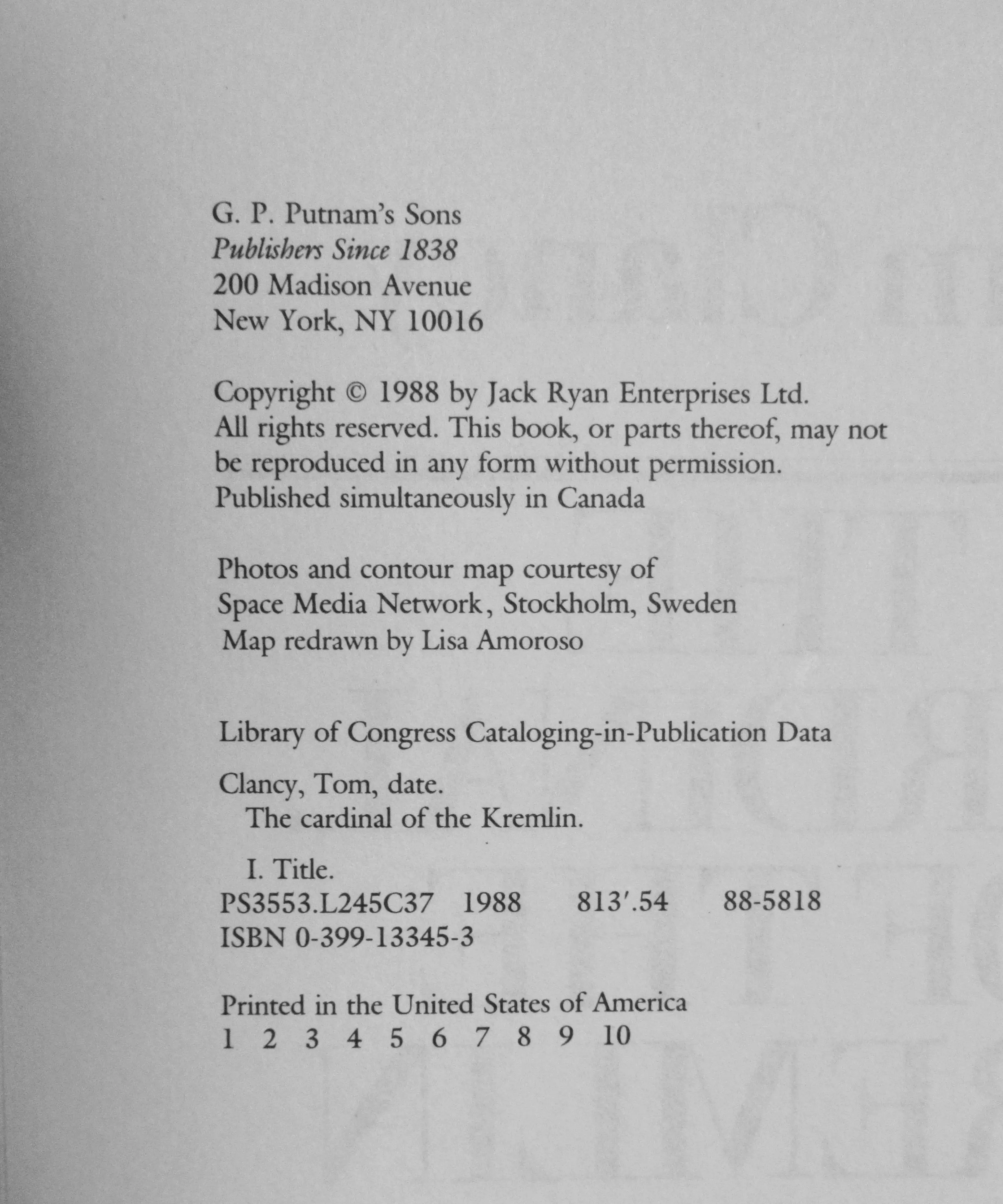 Tom Clancy First Editions Set of 4 3 Tom Clancy First Editions Set of 4