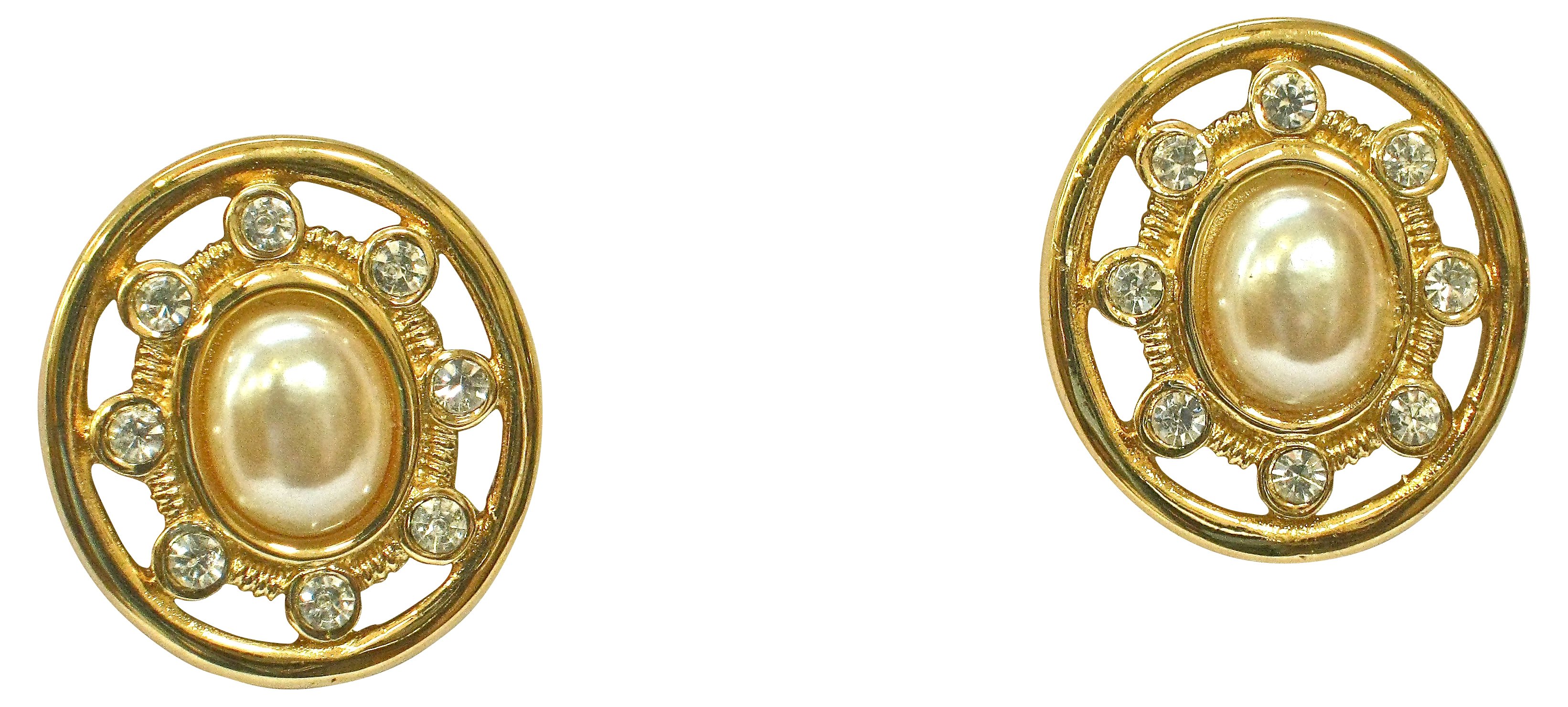Givenchy Crystal &Pearl Earrings 1 Givenchy Crystal &Pearl Earrings