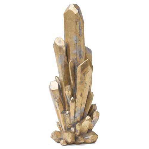 Facet Cluster Sculpture, Gold 1 Facet Cluster Sculpture, Gold