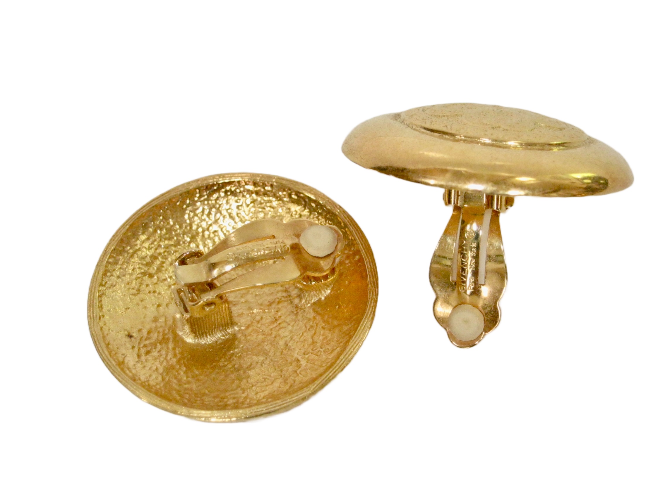 Givenchy Carved Shield Earrings 1 Givenchy Carved Shield Earrings