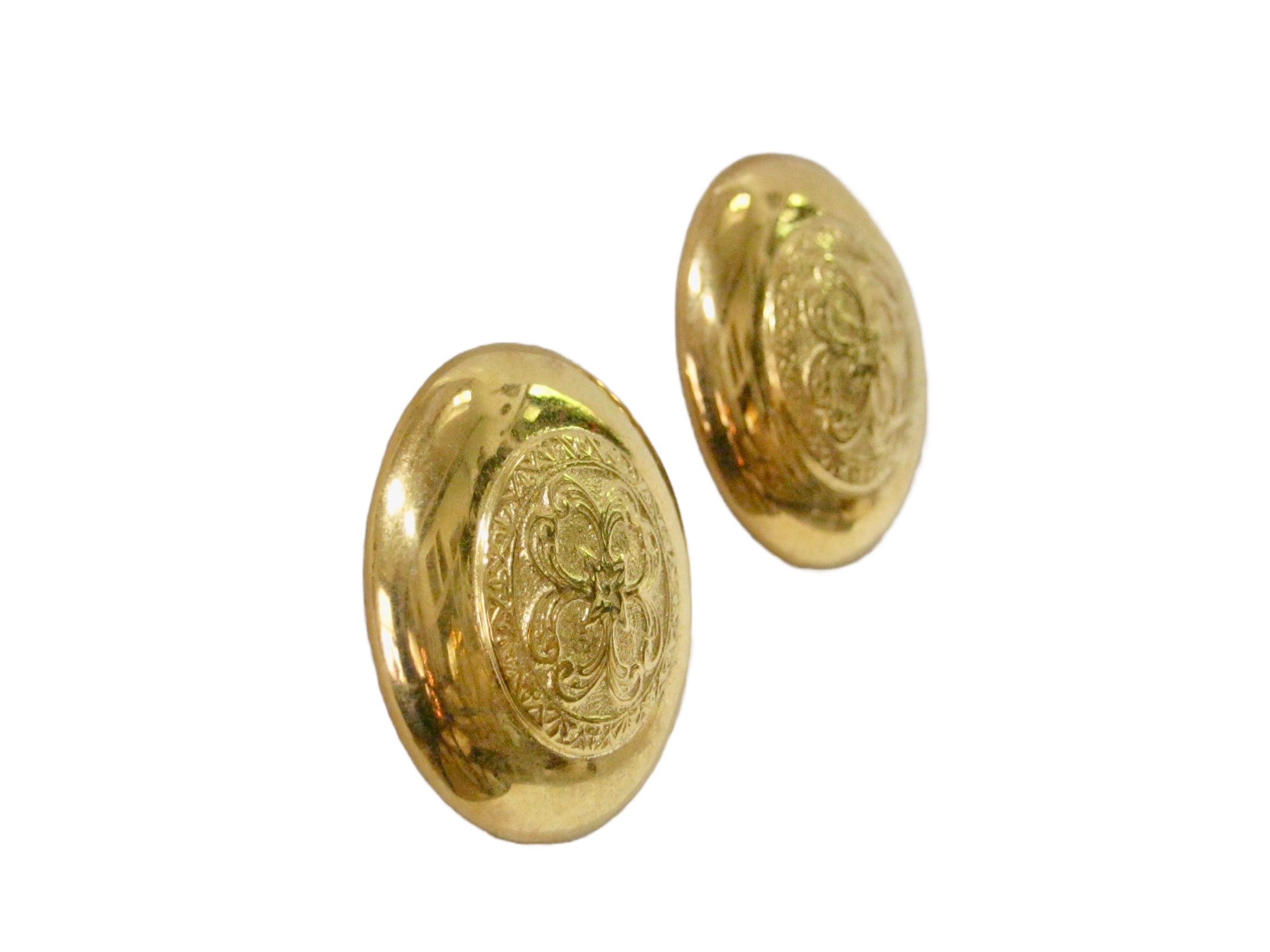 Givenchy Carved Shield Earrings 2 Givenchy Carved Shield Earrings