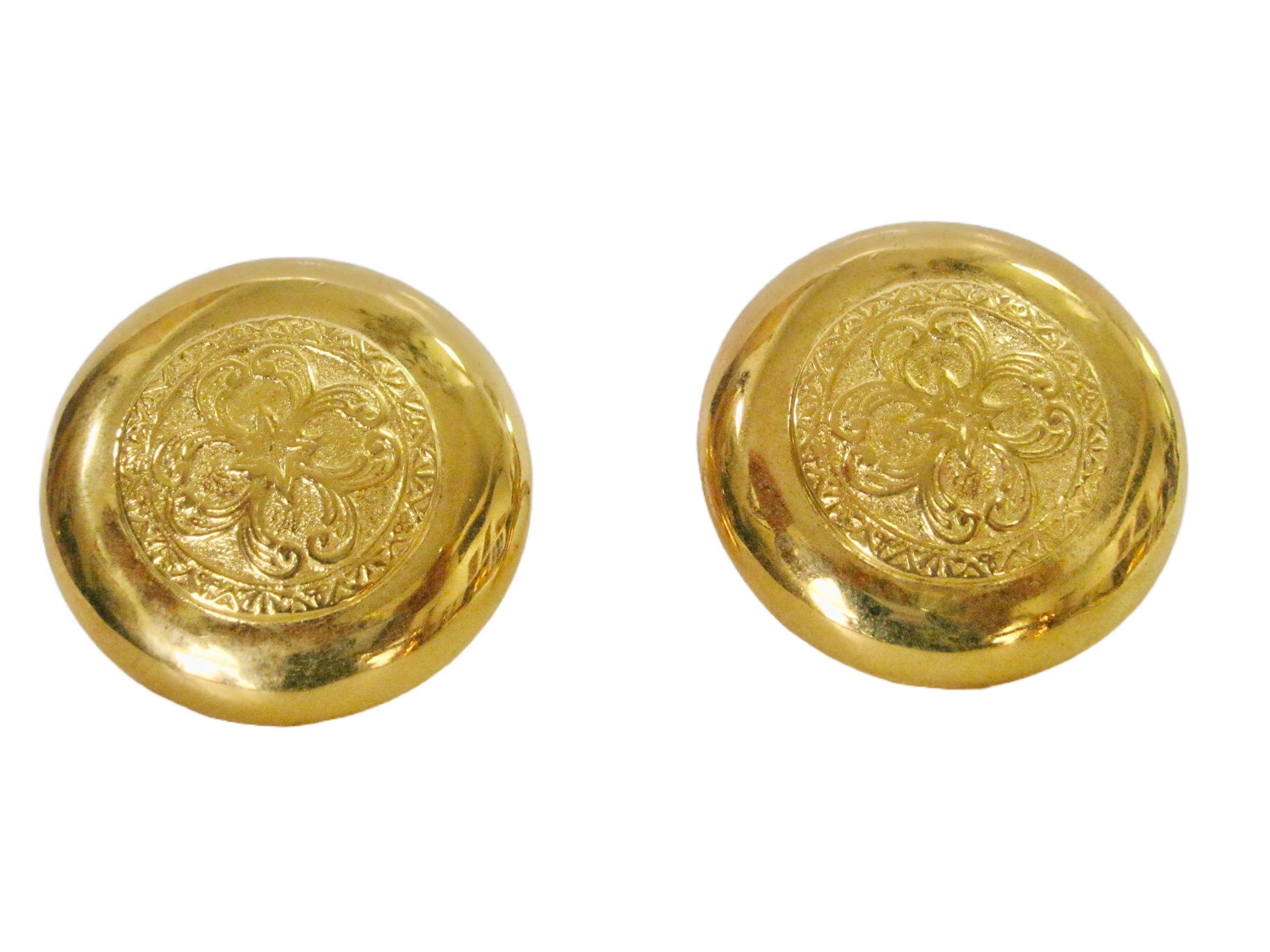 Givenchy Carved Shield Earrings 3 Givenchy Carved Shield Earrings