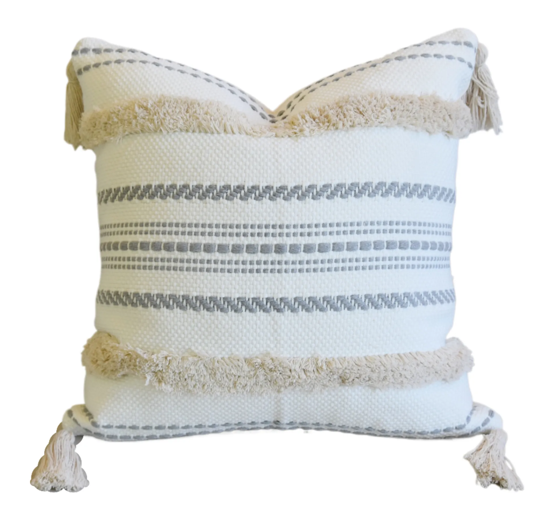 Nautical Beach Pool Tasseled Pillow 5 Nautical Beach Pool Tasseled Pillow