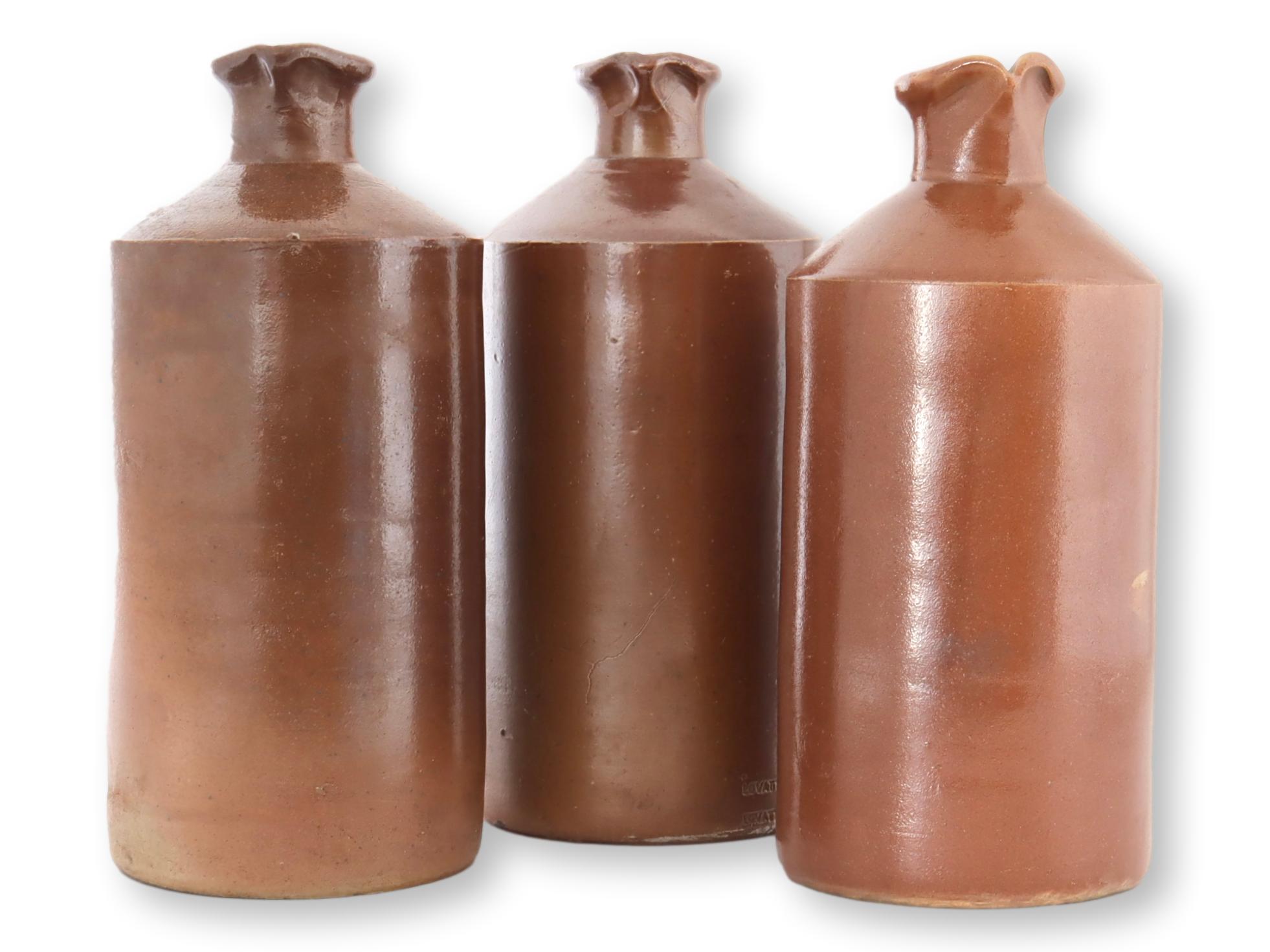 Antique English Stoneware Ink Bottles 1 Antique English Stoneware Ink Bottles