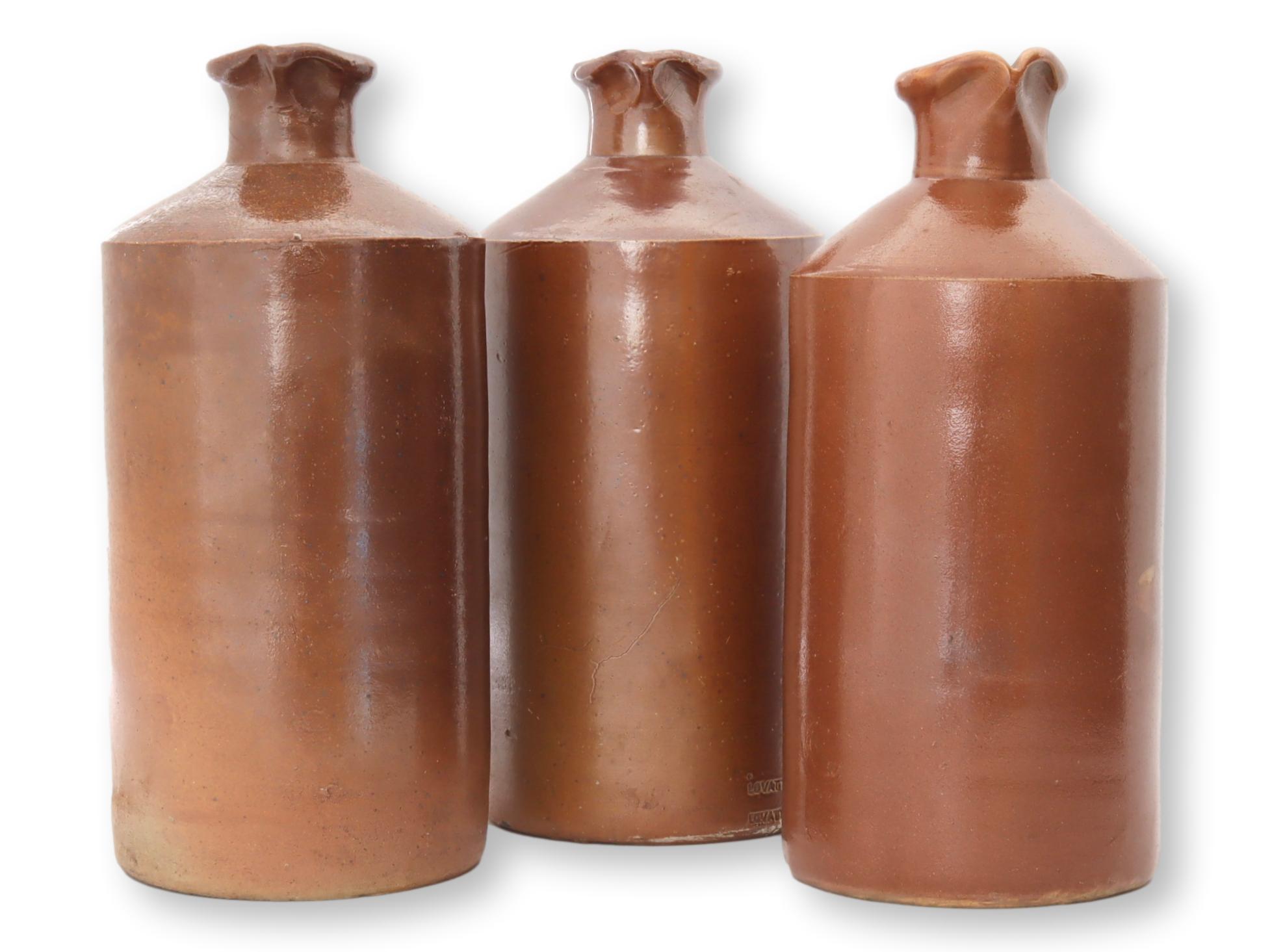 Antique English Stoneware Ink Bottles 7 Antique English Stoneware Ink Bottles