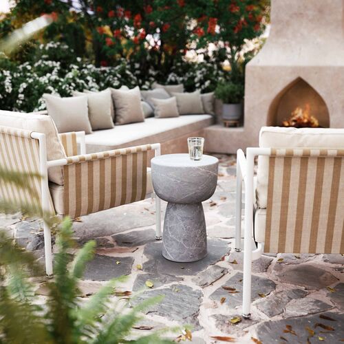 Virella Indoor/Outdoor Faux Marble Side Table 2 Virella Indoor/Outdoor Faux Marble Side Table