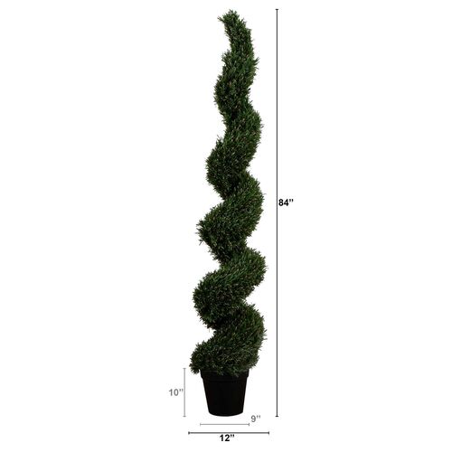 7ft. UV Resistant Artificial Rosemary Spiral Topiary Tree 2 7ft. UV Resistant Artificial Rosemary Spiral Topiary Tree
