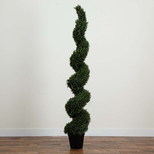 7ft. UV Resistant Artificial Rosemary Spiral Topiary Tree 6 7ft. UV Resistant Artificial Rosemary Spiral Topiary Tree