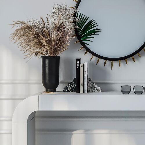 S/2 Scala Marble Bookends, Grey 5 S/2 Scala Marble Bookends, Grey
