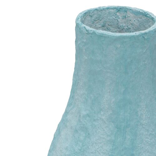 Ariela Cotton Mache Vase, Cloudy Blue 3 Ariela Cotton Mache Vase, Cloudy Blue