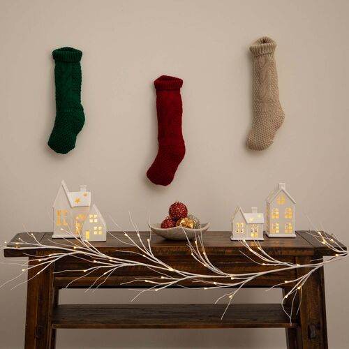 6ft. Pre-Lit Artificial White Birch Garland 8 6ft. Pre-Lit Artificial White Birch Garland