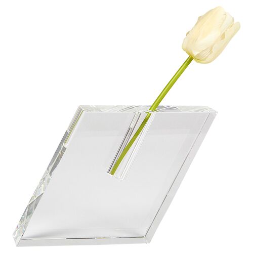 Crystal Angled Vase, Clear 2 Crystal Angled Vase, Clear