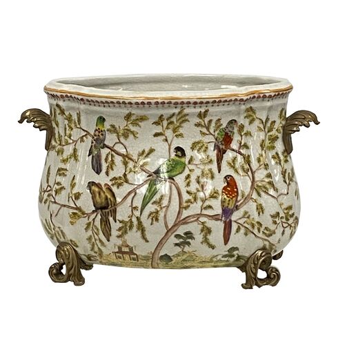 Palina Porcelain Planter III, Beige
