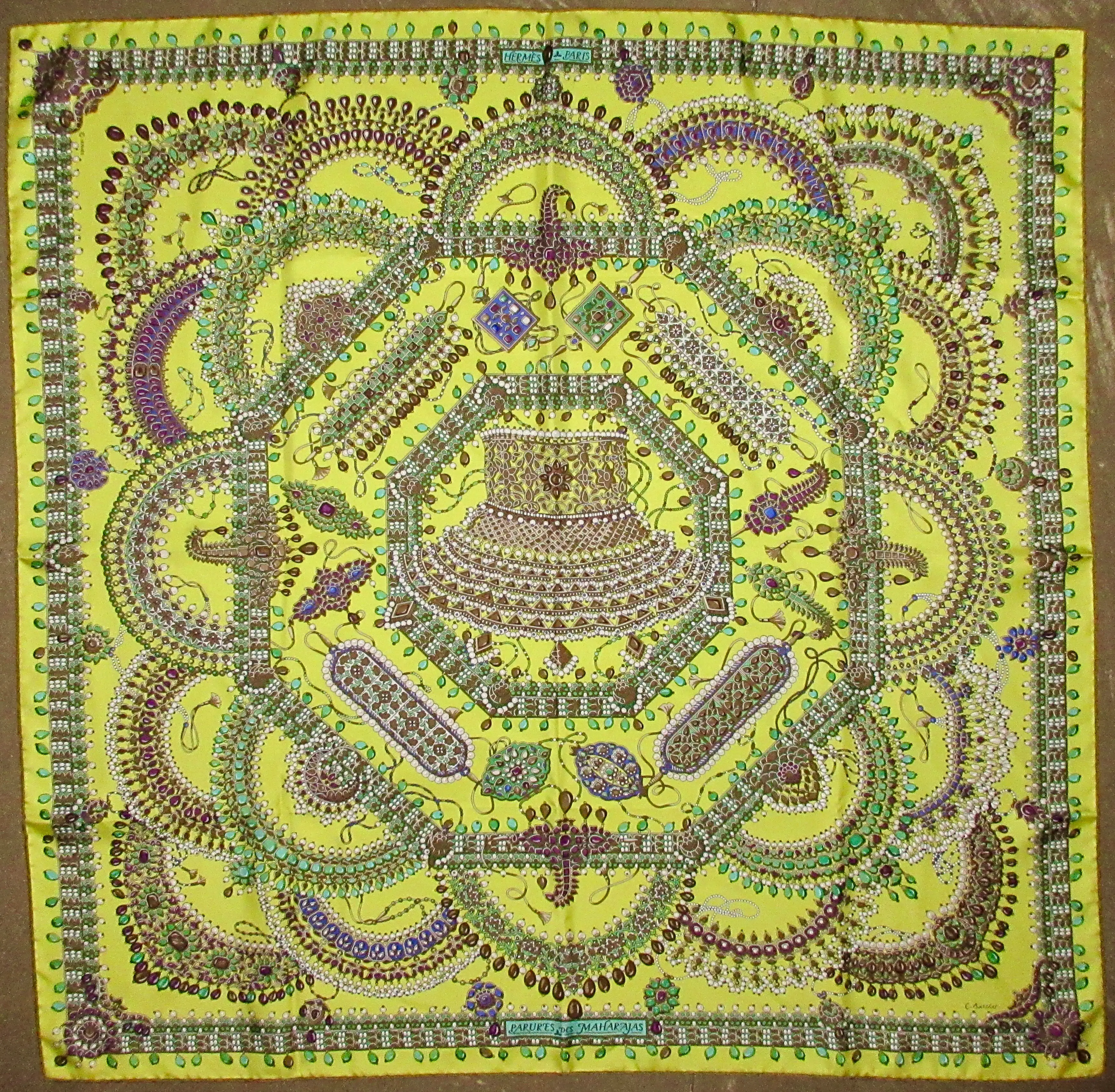 Herm¨¨s Parures des Maharajas Scarf w/Box 1 Herm¨¨s Parures des Maharajas Scarf w/Box