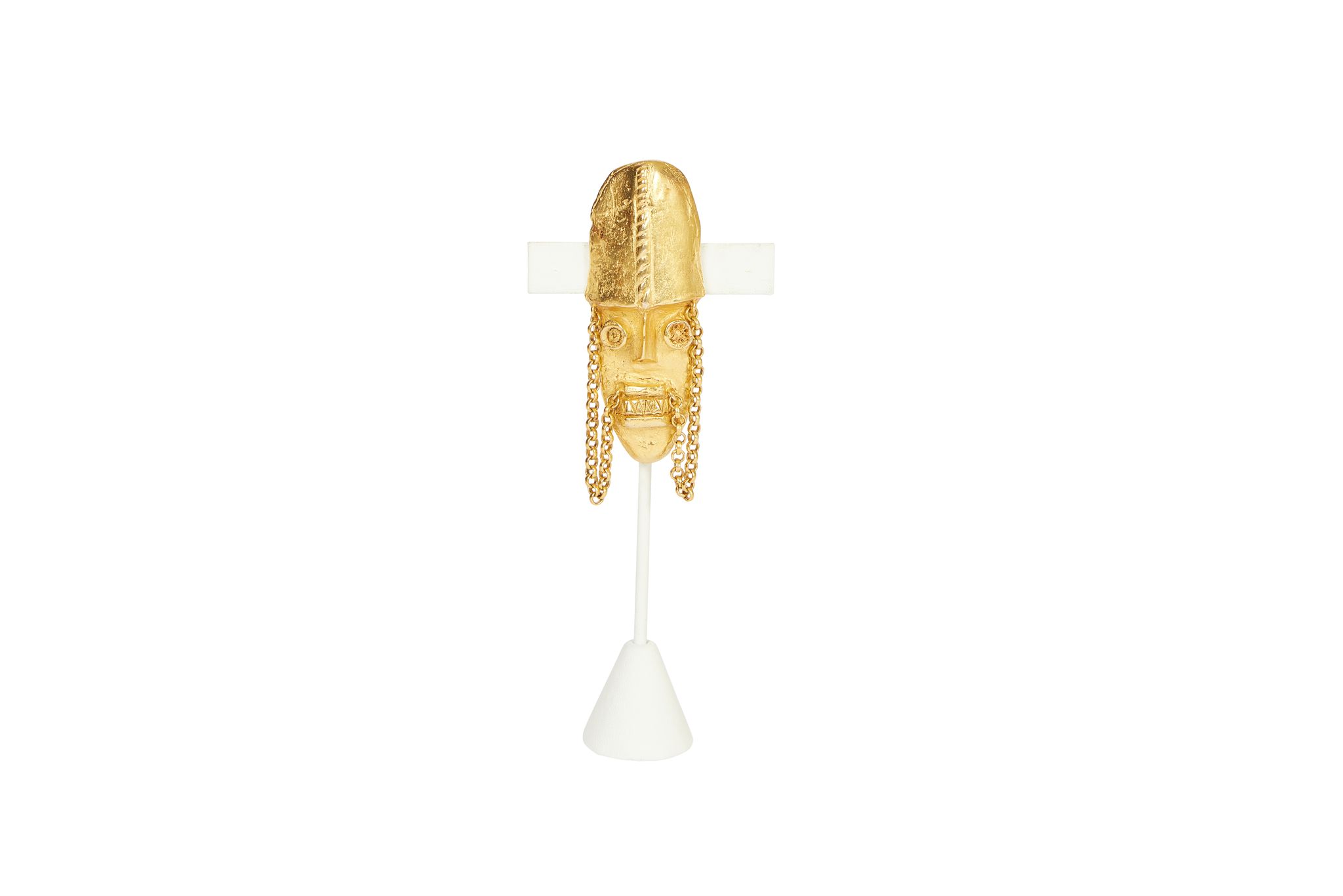 DKNY 90s Totem Mask Pin/Brooch