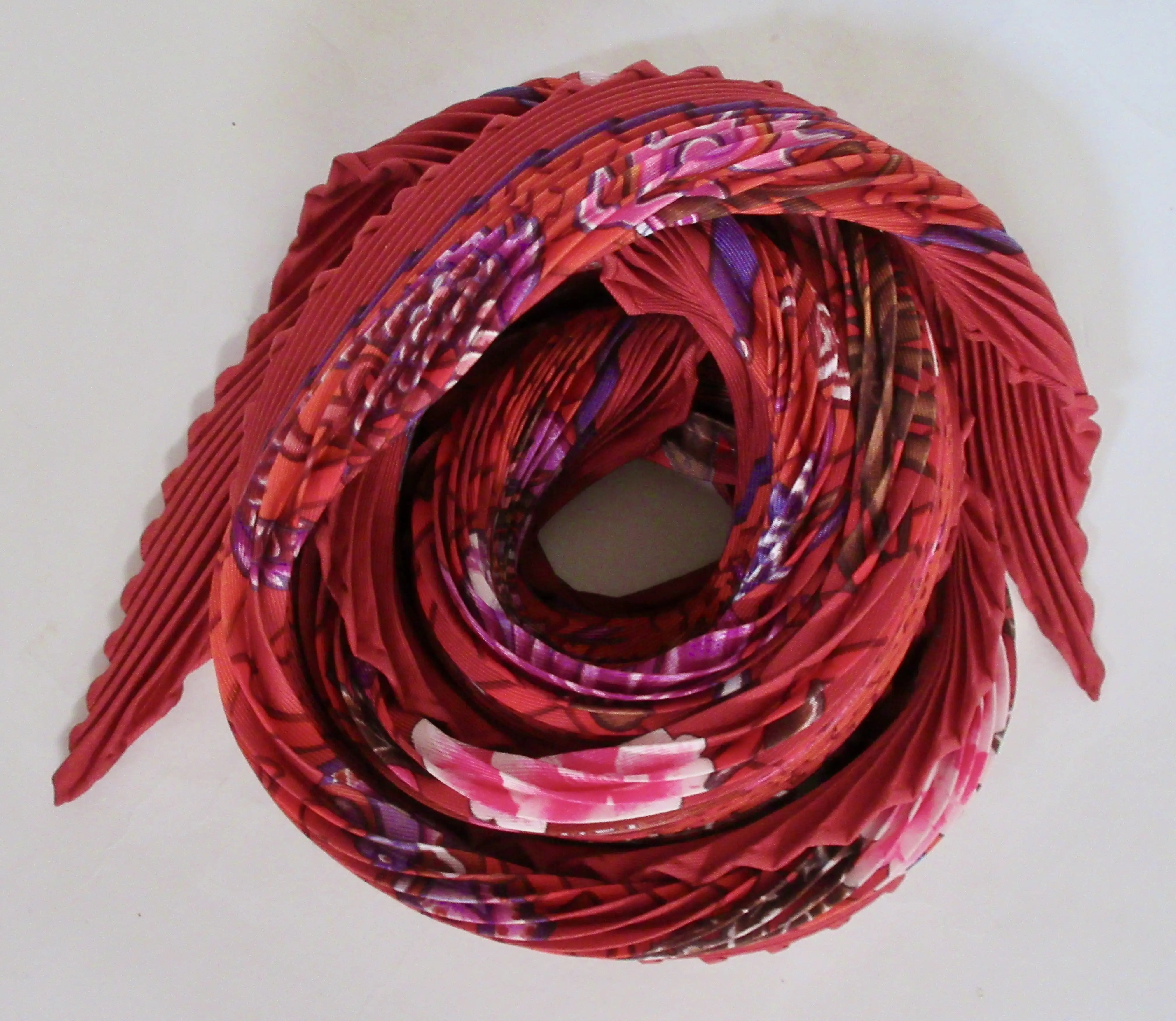 Hermes Turandot Pleated Scarf w/Box 4 Hermes Turandot Pleated Scarf w/Box
