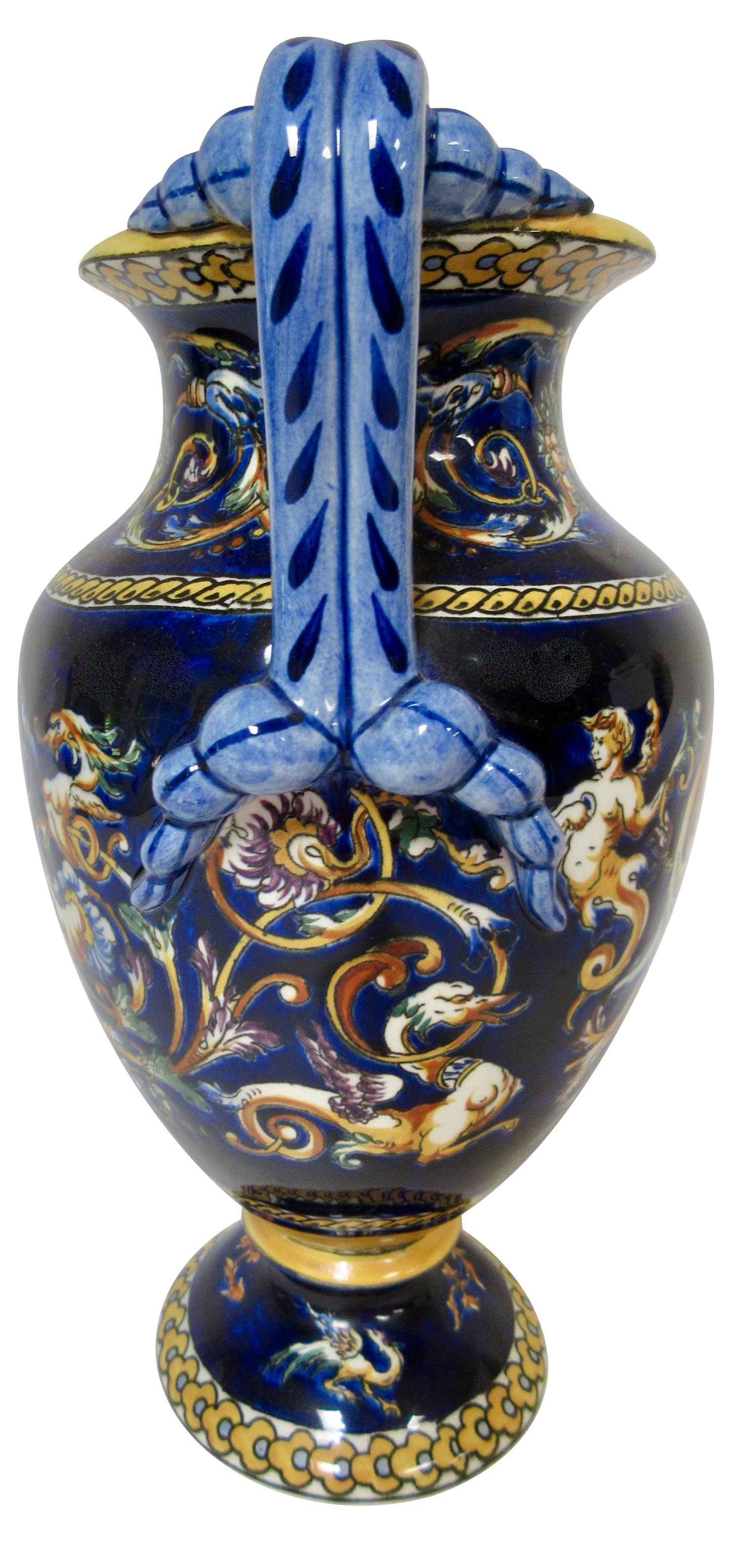 Gien French Faience Trophy Vase 3 Gien French Faience Trophy Vase