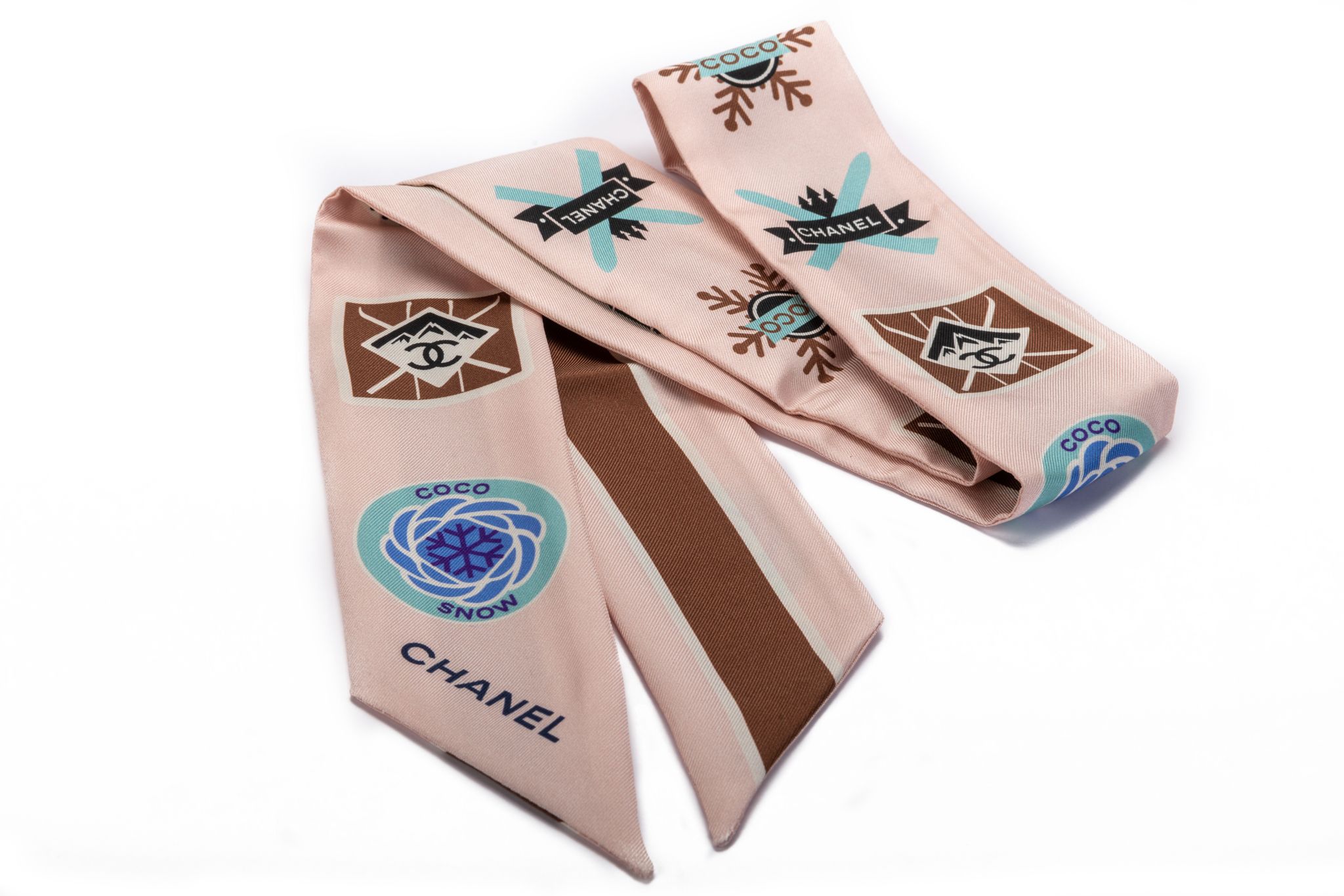 Chanel BN Coco Niege PinkSilk Twilly 1 Chanel BN Coco Niege PinkSilk Twilly