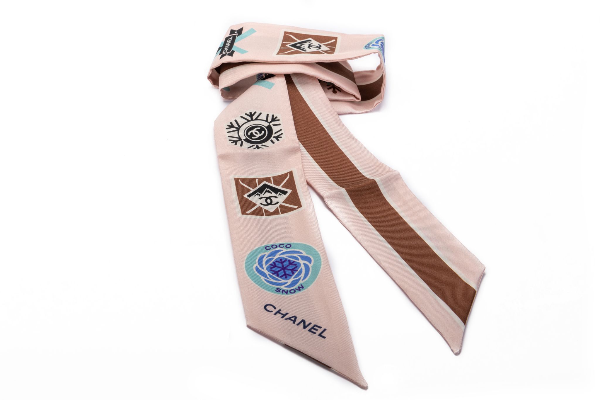 Chanel BN Coco Niege PinkSilk Twilly 2 Chanel BN Coco Niege PinkSilk Twilly