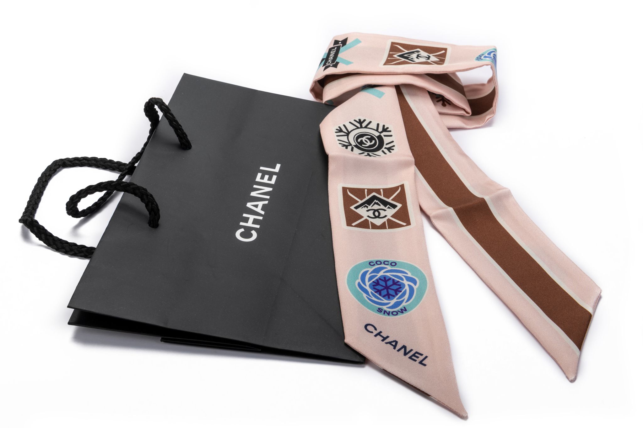 Chanel BN Coco Niege PinkSilk Twilly 4 Chanel BN Coco Niege PinkSilk Twilly