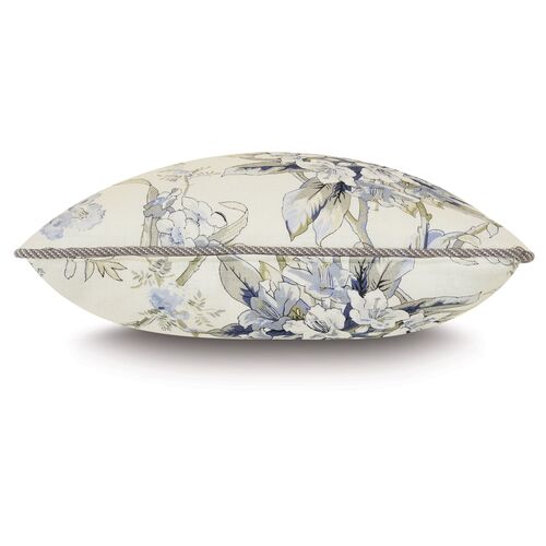 Liesl 20x20 Floral Pillow, Blue 2 Liesl 20x20 Floral Pillow, Blue