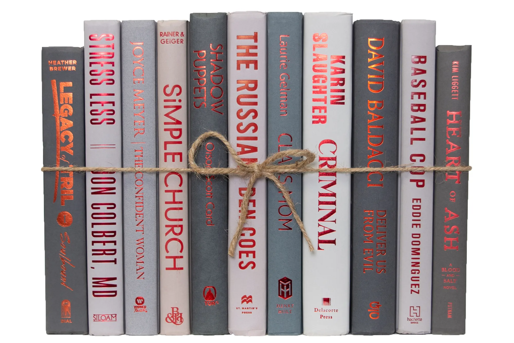 1-Foot Modern Book Bundle, Granite/Red