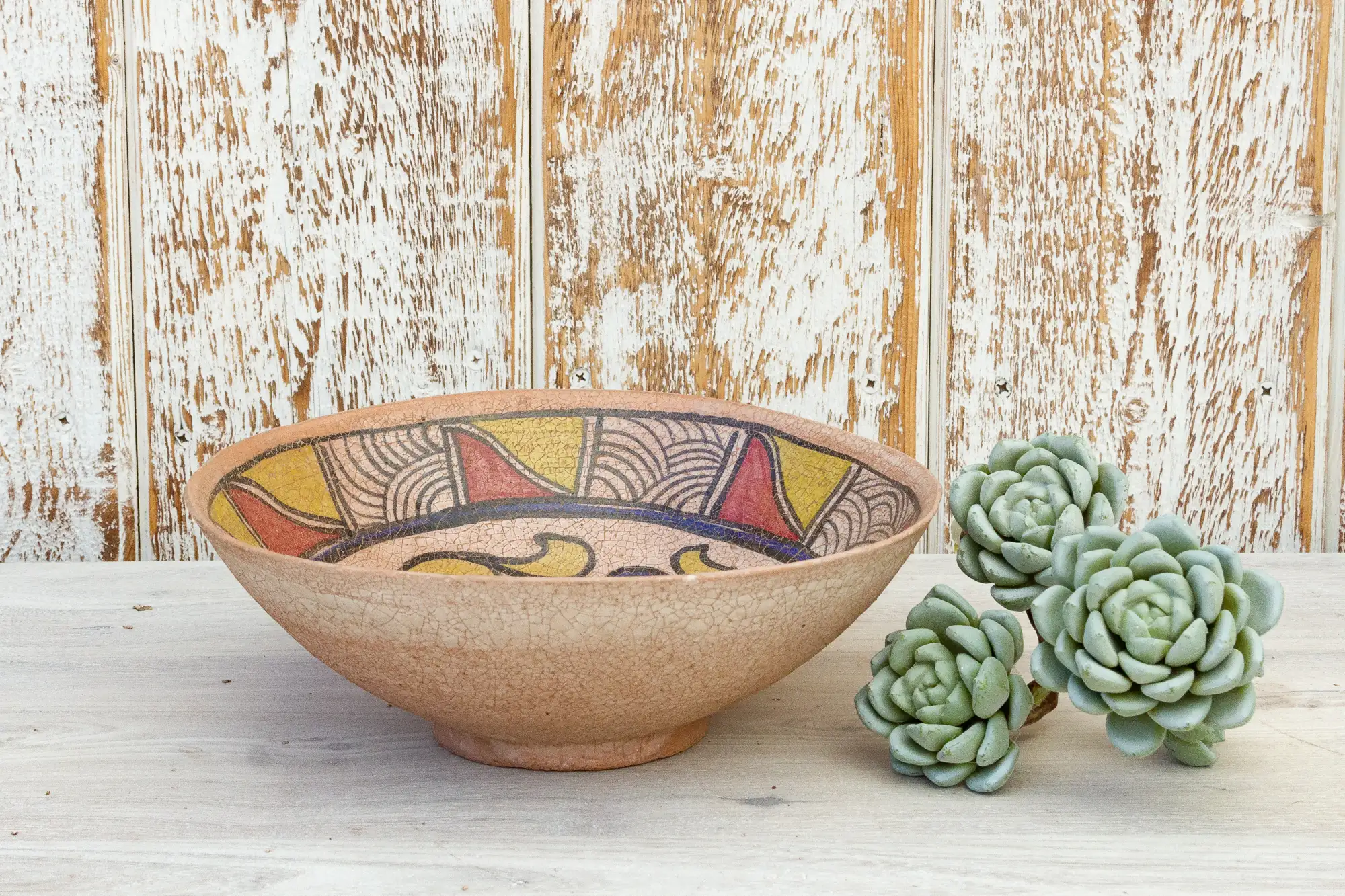 Antique Nishapur Pottery Painted Bowl 2 Antique Nishapur Pottery Painted Bowl
