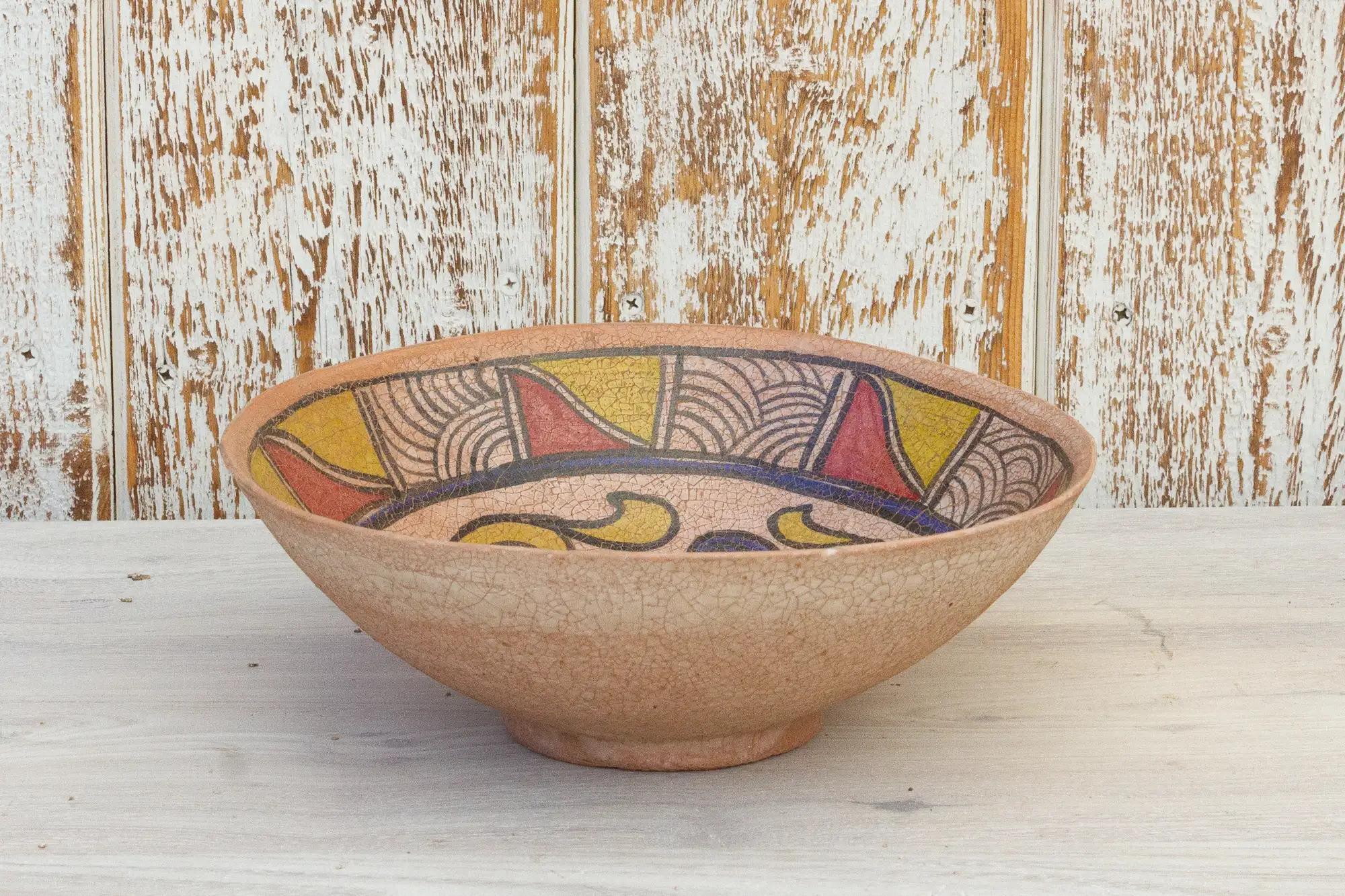 Antique Nishapur Pottery Painted Bowl 3 Antique Nishapur Pottery Painted Bowl