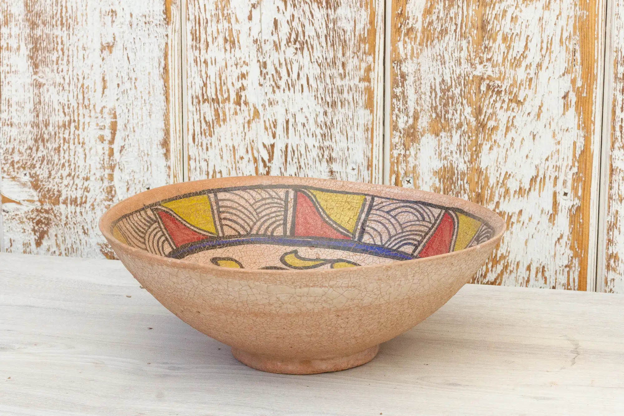 Antique Nishapur Pottery Painted Bowl 7 Antique Nishapur Pottery Painted Bowl