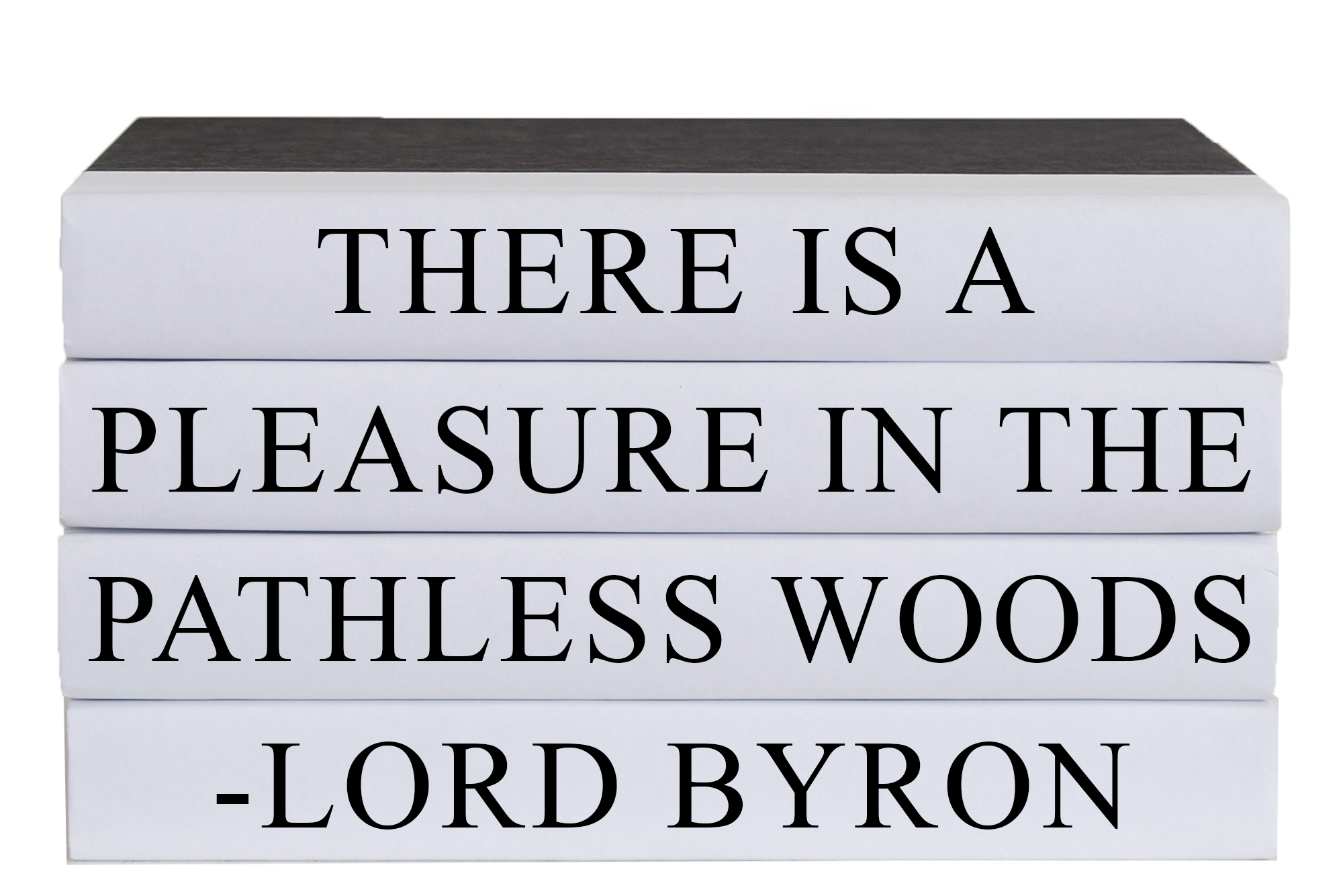 "Pathless Woods" Decorative Quote Book Stack 1 "Pathless Woods" Decorative Quote Book Stack