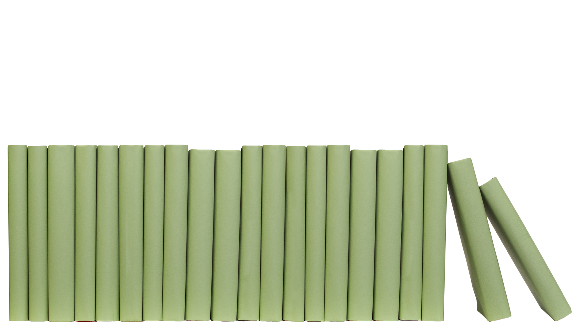 Decorative Paper Wrapped Book by the Foot, Willow Green 1 Decorative Paper Wrapped Book by the Foot, Willow Green