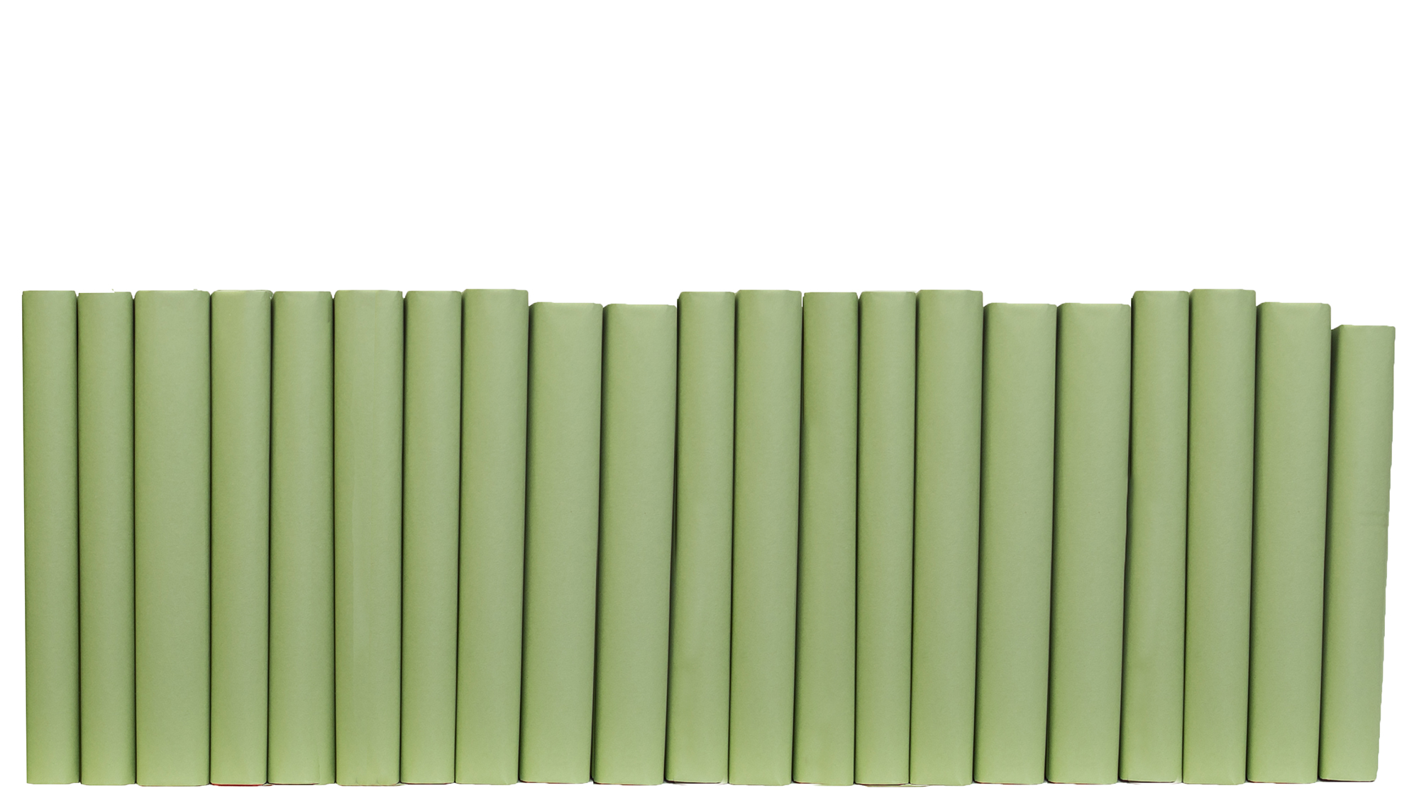 Decorative Paper Wrapped Book by the Foot, Willow Green 2 Decorative Paper Wrapped Book by the Foot, Willow Green