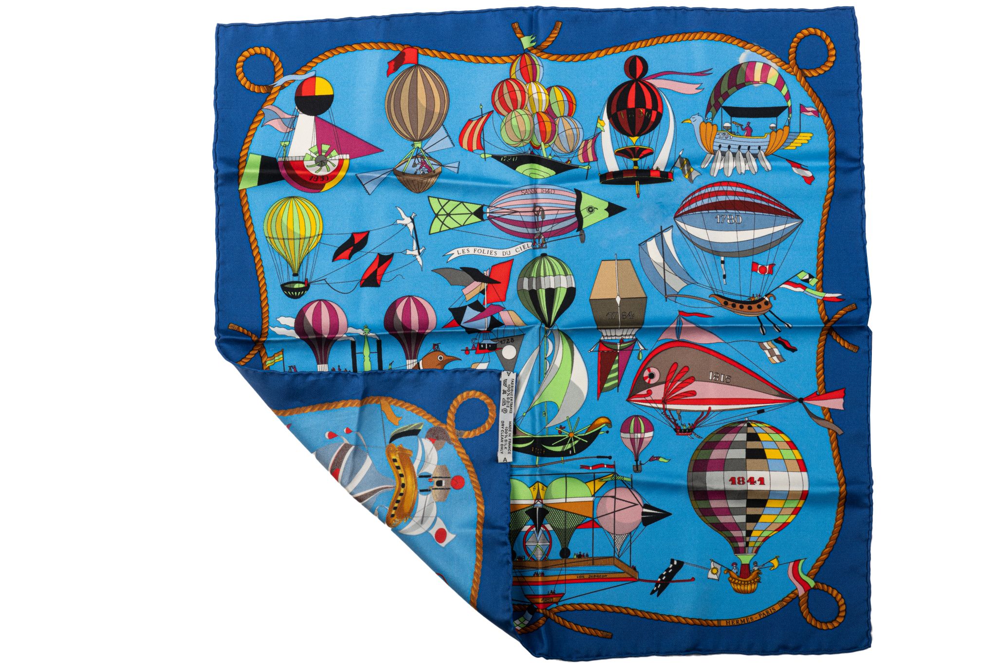 Herm¨¨s Blue Les Folies du Ciel Scarf 2 Herm¨¨s Blue Les Folies du Ciel Scarf