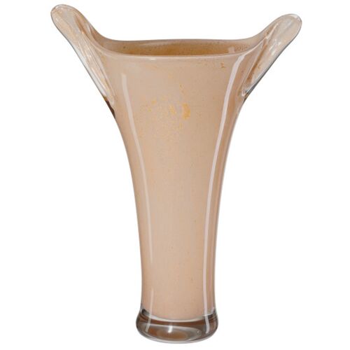 Tamara Glass Tall Vase, Soft Peach/Gold 1 Tamara Glass Tall Vase, Soft Peach/Gold